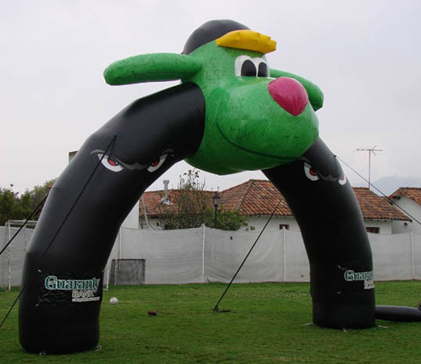 Green Dog Hat Inflatable Arch