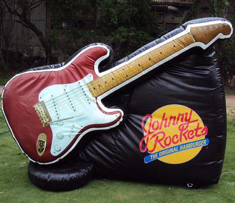 Johnny Rockets Guitar Giant Inflatable